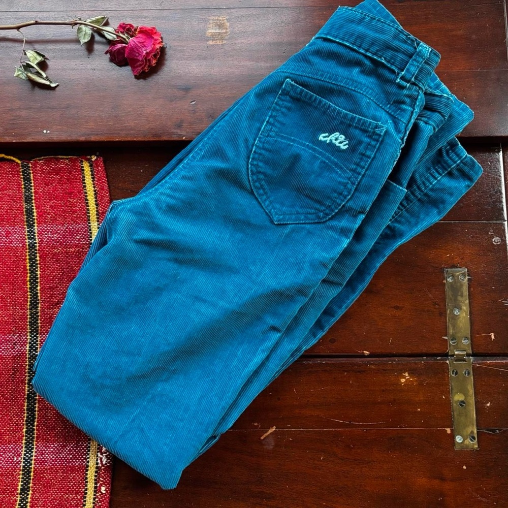 Vintage CHIC Corduroy Blue Pants